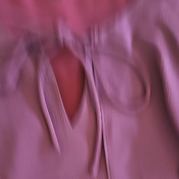 Ann Taylor Red Ruffled Tie Front Blouse - Picture 5 of 8